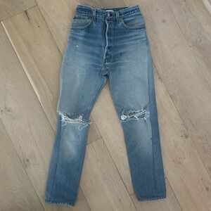 RE/DONE vintage distressed high waisted jeans
